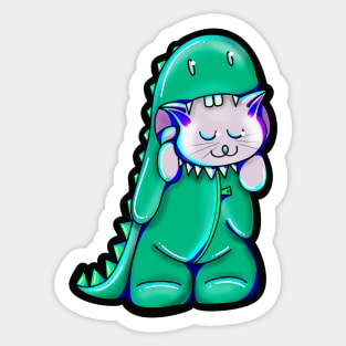 Cat rex Sticker